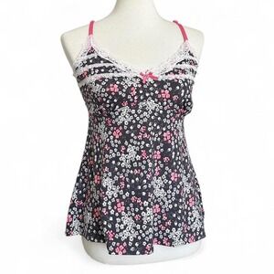 Floral babydoll tank top